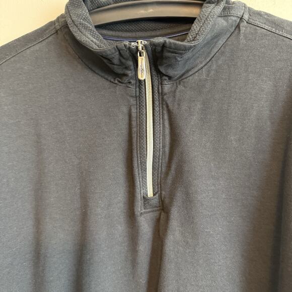 Tommy Bahama Mens Size XL Black 1/4 Zip Pullover Sweater Preppy Office Weather - Picture 4 of 14
